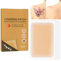 SHEBEEDO 6pcs A Kit Tattoo Cover Up Tape Invisible Scar Cover-Up Tattoo Cover Up Patch Tattoo Makeup Cover Up Waterproof Long Lasting Coverage For Face Arms Legs And Other Areas Perfect For Hiding Tattoos Scar
