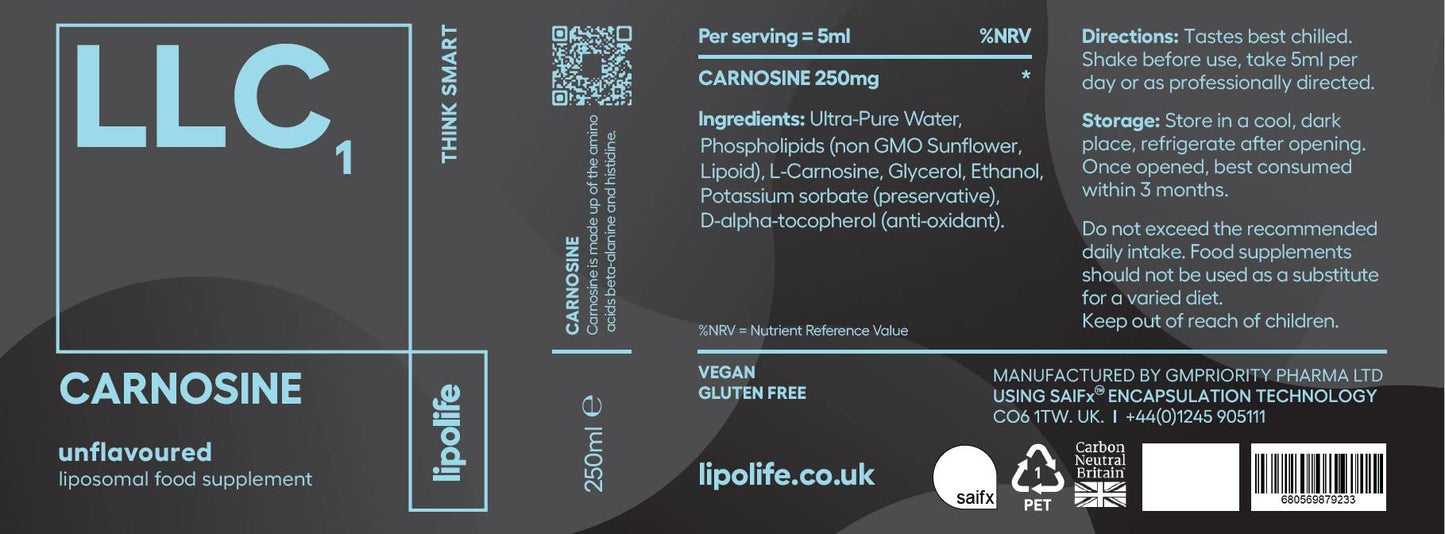 LLC1 liposomal Carnosine 240ml - lipolife