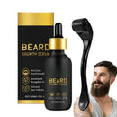 Jinjiar Beard Growth Kit,Beard Growth Oil with Roller for Promote Hair Regrowth,Natural Ingredients Beard Growth Serum,Beard Growth Serum for Men,Acial Hair Treatment,Beard Thickener for Men,Mens Beard Growth