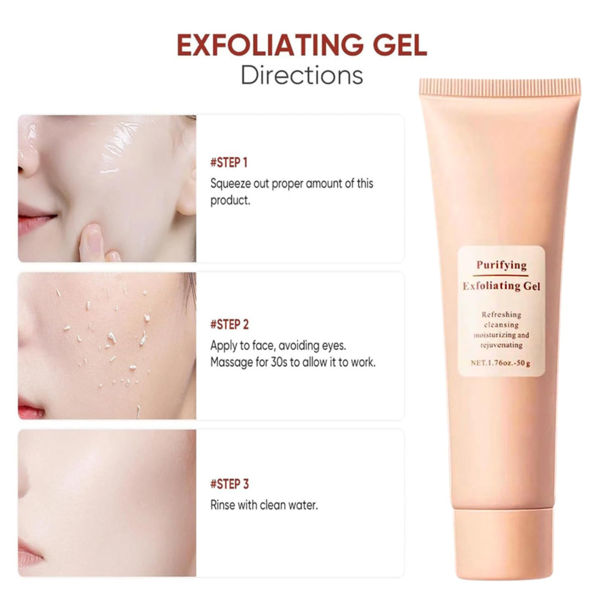 Cureluxe Collagen Night Wrapping Mask Skin Care Set - Collagen Face Mask Beauty Gift Set - Facial Overnight Wrapping Peel Off Mask and Purifying Exfoliating Gel - Reduce Sagging & Dullness (3pcs)