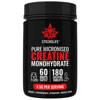 Stronglife Creatine Tablets - 180 Tablets, 4500mg Daily Serving, 1500mg per Tablet, 60-Day Supply, Monohydrate Micronised for Optimal Absorption, Boosts Muscle Growth, Performance, Energy & Hydration