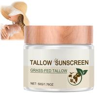 Oumun Beef-Tallow Sunscreen Spf 50,Deeply Nourishing Sunscreen Butter,Organic Grass-Fed Butter Skin Care Cream,Face Cream for Dry Skin,Facial Moisturizer,A Gentle Formula Suitable for the Whole Family