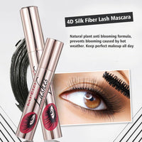 4D Silk Fiber Lash Mascara, Fber Lashes Mascara Waterproof, Long-Lasting, No Clumping, No Smudging, Longer, Thicker, Black (2)