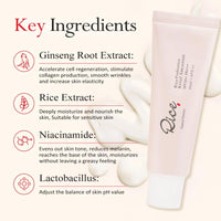 Tongyend Rice Korean Sunscreen for Face SPF 50, Rice Probiotics Daily Relief Sunscreen for face, Relief Facial Sun Cream PA+++ | Lightweight Non-Greasy SPF 50 Face Moisturiser | Korean Skincare – 50ml