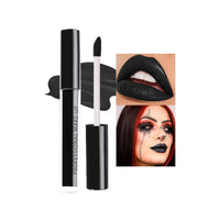 GEEWHILE Black Lipsticks for Women Long Lasting Black Liquid Lipstick, Waterproof Matte Liquid Lipstick Highly Pigmented Black Matte Lipstick Moisturised Black Lip Gloss for Halloween Cosplay