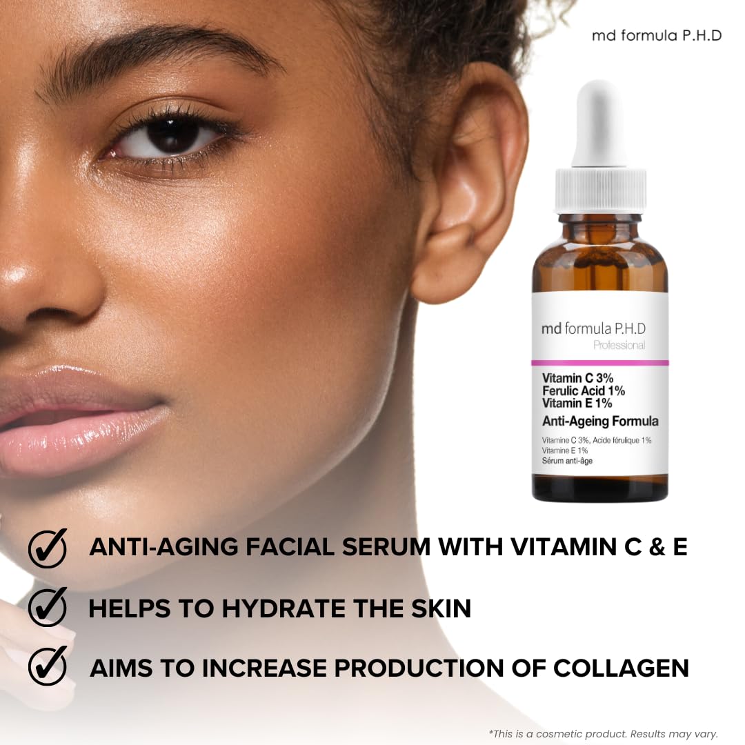 skinChemists MD - Anti-Ageing Serum Vitamin C 3%, Ferulic Acid 1%, Vitamin E 1% 30ml