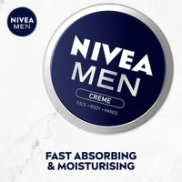 Nivea NIVEA Men Creme (75ml), Intensive Everyday Moisturising Cream for Whole Body, Fast-Absorbing Face, Body and Hand Cream, with Vitamin E and Aloe Vera Formula
