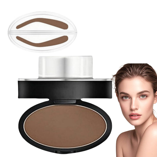 Heefeng Eyebrow Stamp Powder,Eyebrow Stencil Kit,Waterproof Eyebrow,Complete Nature Tinting Coloring & Shaping Kit For Easy And Natural Looking Brows,Pomade Stencil For Beginners,Application For Effortless