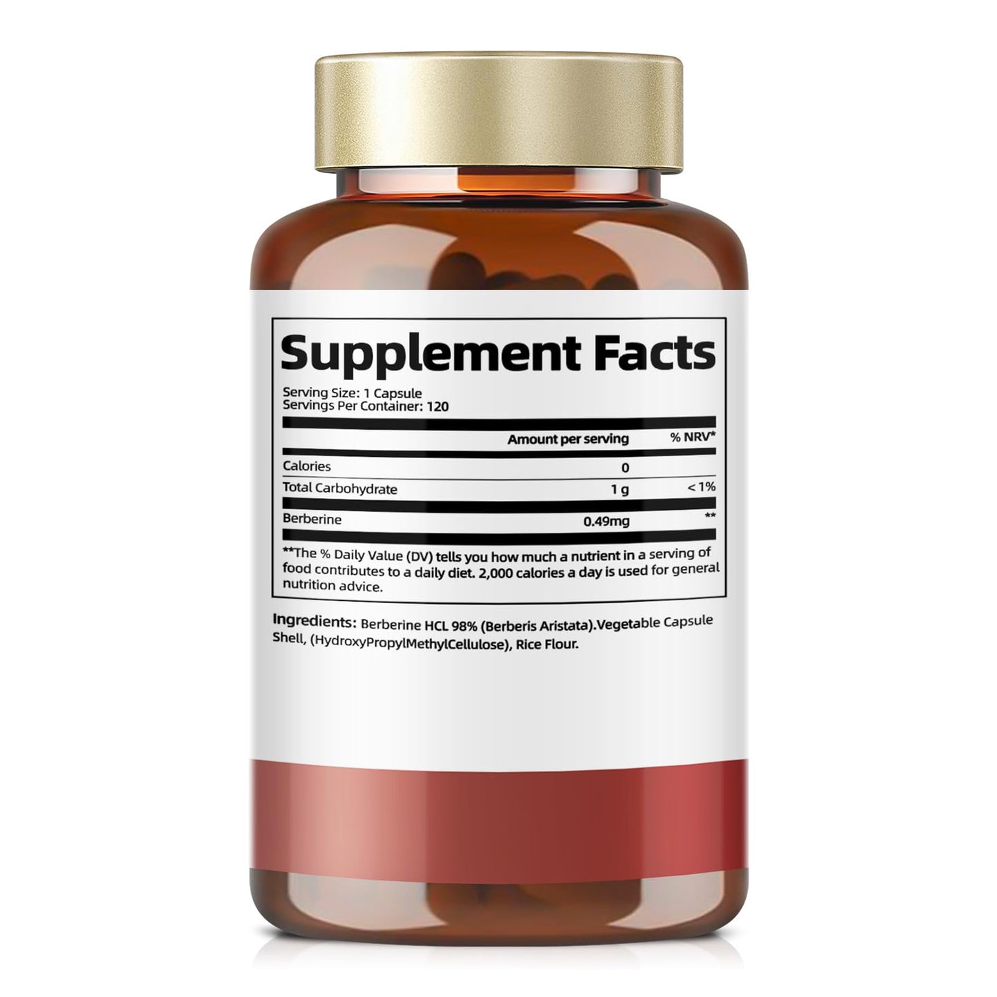 Aoruilia Berberine Supplement, 98% Pure High Strength Berberine HCL, 120 Capsules (4-Month Supply)