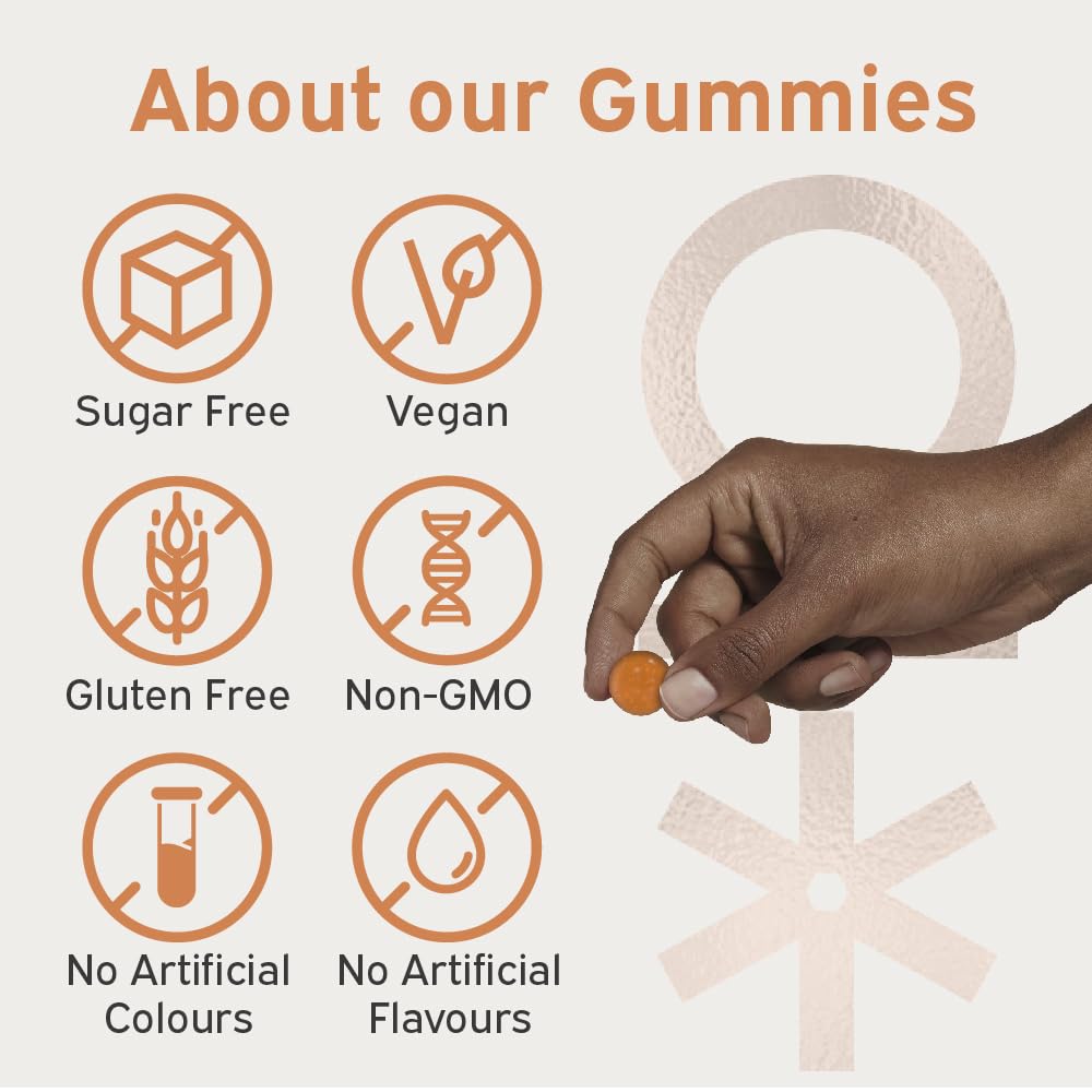 Nutriburst Turmeric Curcumin with Black Pepper Extract - Powerful Antioxidants & Anti-inflammatory, Supports Joint & Muscle Health - Vegan, Sugar Free - 60 Ginger Gummies - 1 Month Supply