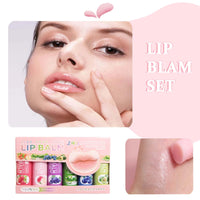 NLFOX 6pcs Lip Balm Set - Fruit Lip Balm Multipack - Moisturizing Soft Lips Feelings Six Assorted Flavors - Lip Balm Kit for Day&Night Lip Care - Natural Lip Balm for Dry Cracked Lips
