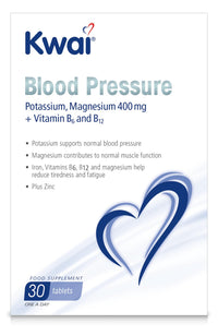 Kwai Blood Pressure | Tablets I Potassium to Support Normal Blood Pressure | Magnesium and Zinc contribute to Normal Muscle Function (incl Heart Muscle) | 90 Tablets