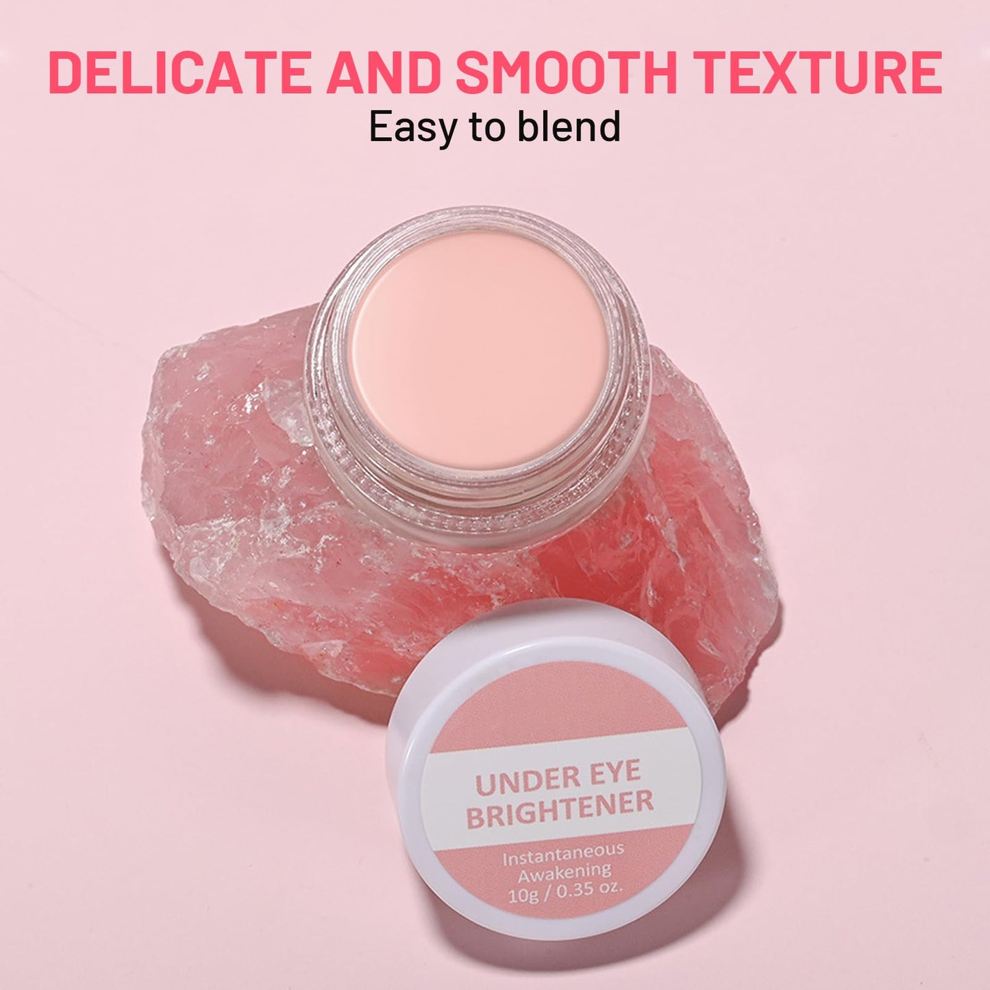 Leogony 2 Pcs Under Eye Brightener, Super Luminous Concealer for Dark Circles Spots (Pink)