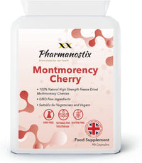 Montmorency Cherry - 90 Vegan Capsules - 3000mg Daily Serving of High Strength Freeze Dried- with Natural Vitamin A, C, B6 and E- Manufactured in The UK