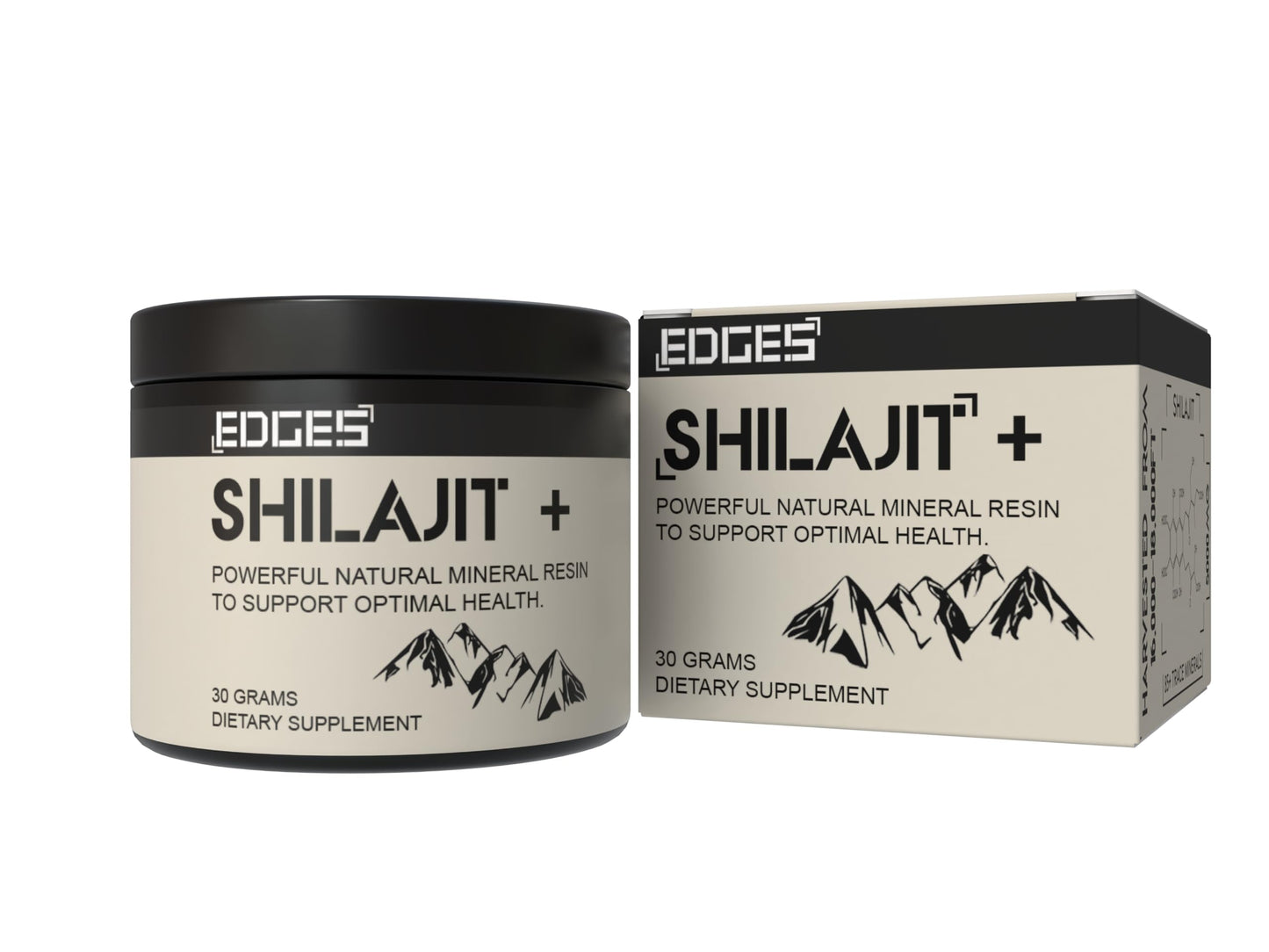 Edges 100% Shilajit Resin 30g, Original Himalayan Shilajit - Gold Grade Pure, Rich in Fulvic & Humic Acid, Minerals, Immune Support & Energy Booster - 2 Month Supply (30g)