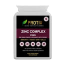 Protiv Zinc 15mg 120 Capsules - Essential Mineral Supplement for Immune System Support and Skin, Hair & Nail Care