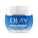 Olay Hyaluronic Acid Face Moisturiser Day Gel Cream, Skincare with Niacinamide 99% Purity and Vitamin B5 (Panthenol) Hydrating Skin Care: Plumps, Smooths, Hydrates Non Greasy, Non Sticky, 50ml