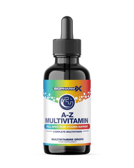 Biopharm-X Multivitamin Liquid for Adults (1 Month Supply) Complete Daily Vitamins for Energy, Immunity & Wellness – Fast Absorbing