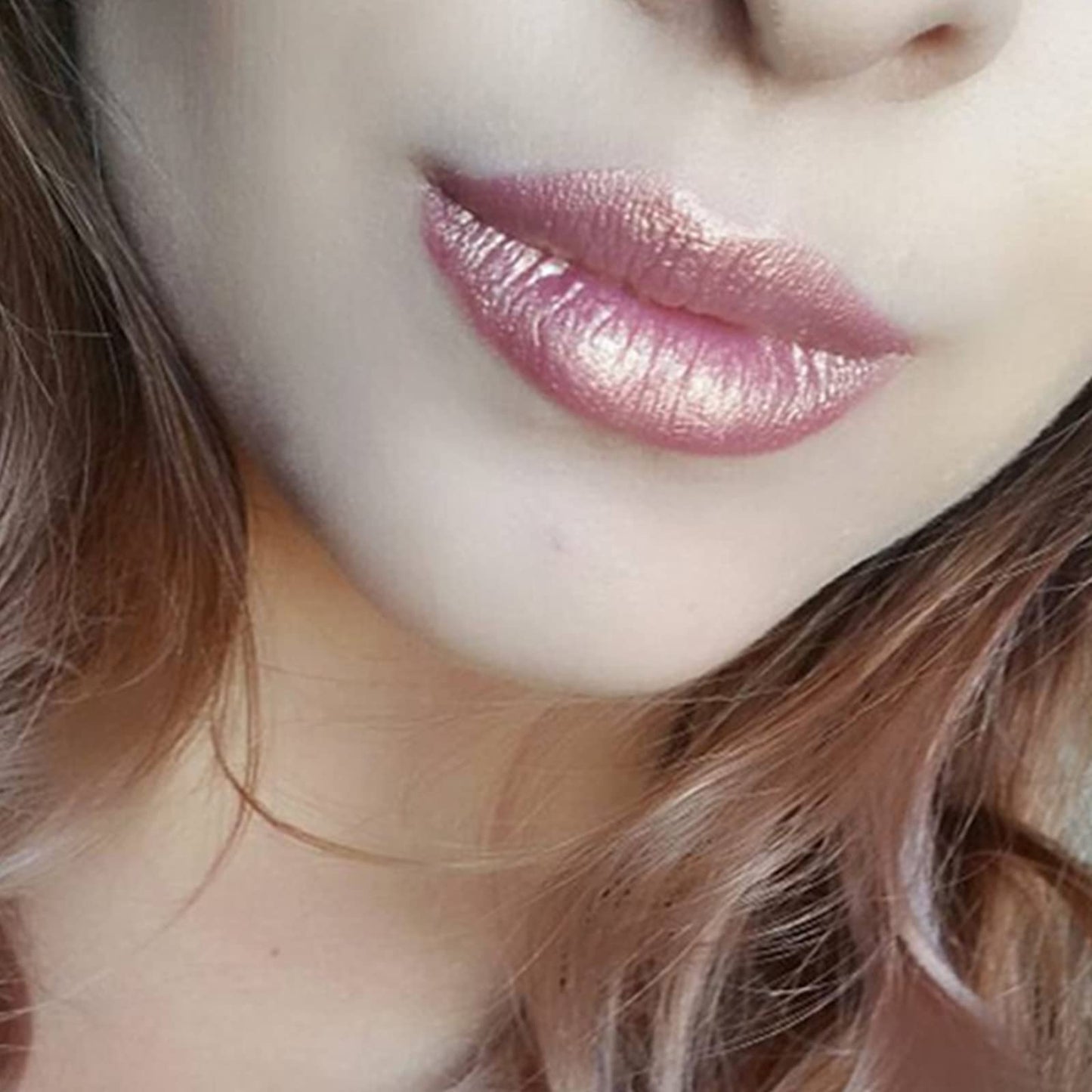 MEITREND Lip Stick,Matte Lipstick Pink Lipstick Makeup Metallic Light Lipsticks,Lipsticks For Women Long Lasting Waterproof Non-Stick Cup Not Fade Glitter Pink Lipstick Gift 1PC (#01)