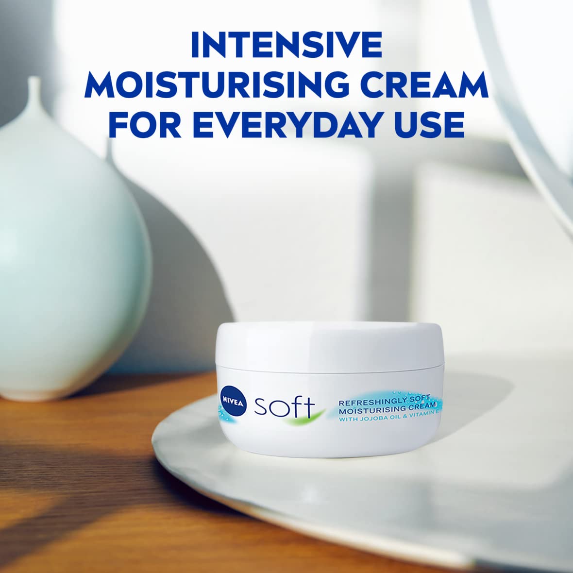 NIVEA Soft Moisturising Cream (500ml), A Moisturising Cream Face, Body And Hands With Vitamin E And Jojoba Oil, Hand Cream Moisturises Deeply, All-Purpose Day Cream