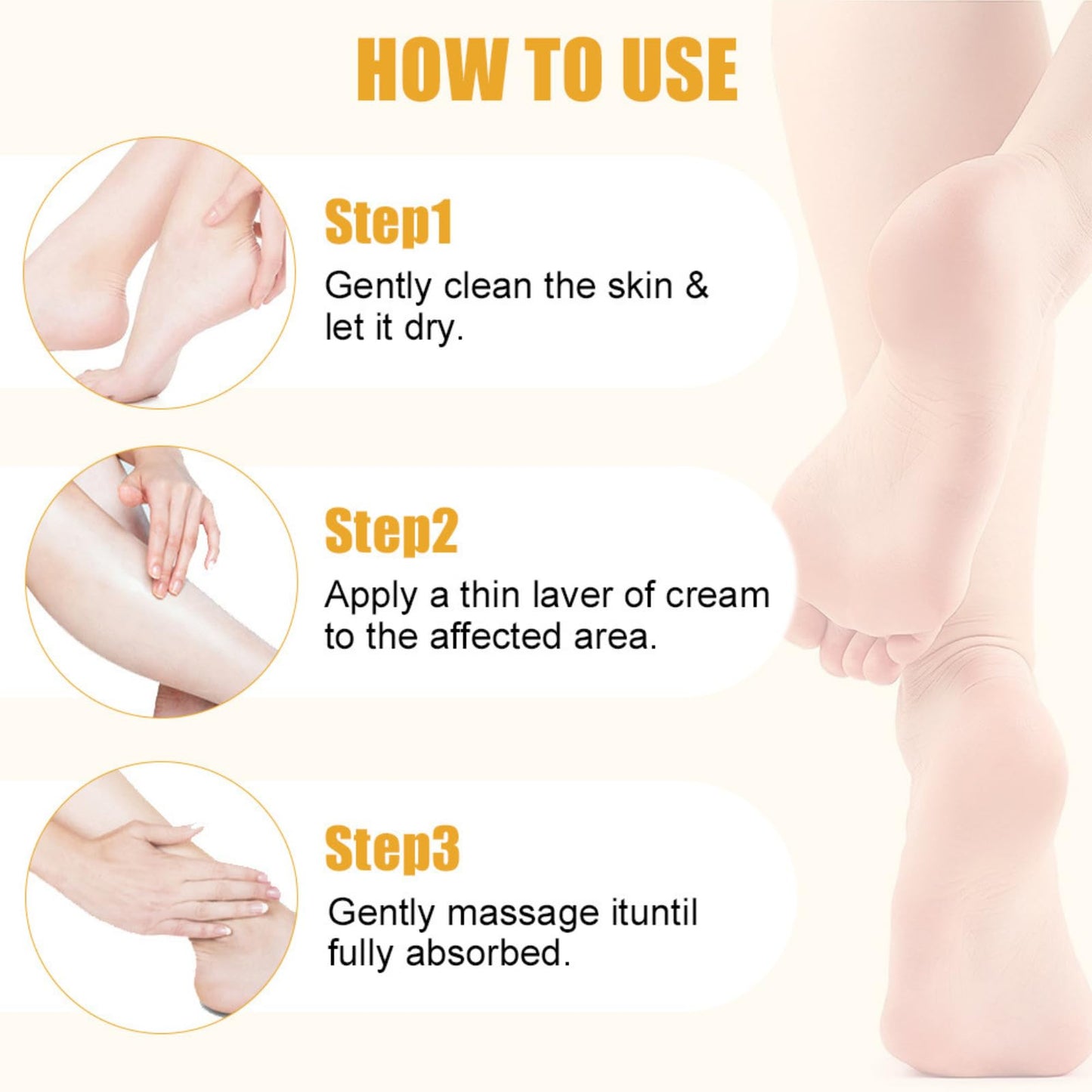 Trendyfave 60% Urea Cream For Cracked Heels - Urea Foot Cream - Foot Cream for Cracked Heels and Dry Skin - Cracked Heel Repair Cream - Skin Care Hands & Feet - Intense Moisturiser with Jojoba Oil & Aloe Vera