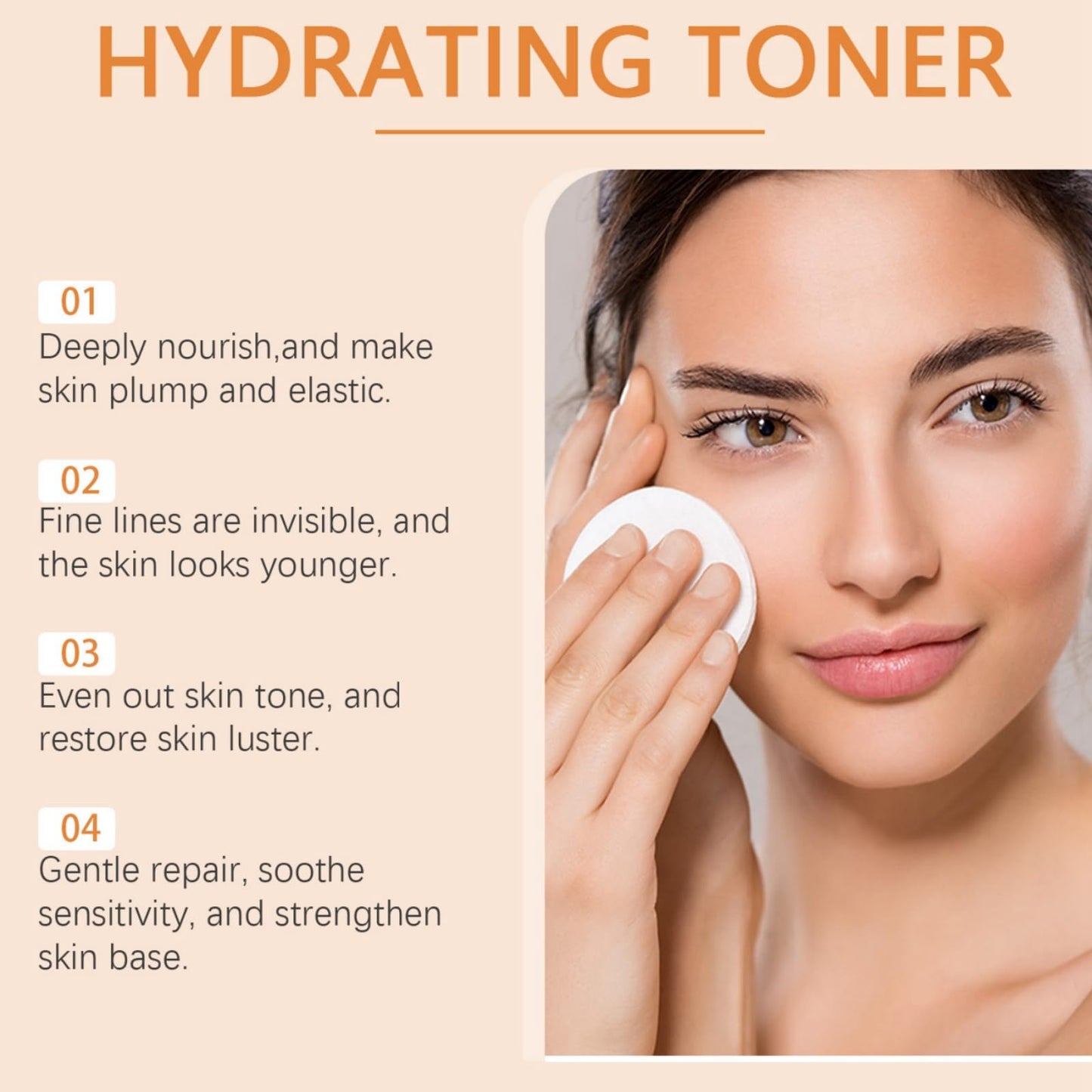 Ruojiar 300ML Korean Face VC Skin Toner,VC Soothing Toner,Vitamin C Moisturizing Toner,Moisturizin Calming,Suitable for Sensitive Skin,Leaves Skin Ultra Refreshed,Soft Plump Skin,Healthy Glow Boosting