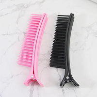 Generic 4 Pcs Sectioning Hair Clips, Hair Sectioning Clips, Hairdressing Clips with Nonslip Grip and Comb Hair Styling Accessories for Salon Home Hair Cutting Coloring (Black)