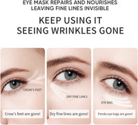 Under Eye Patches, 24K Gold Under Eye Treatment Masks, Collagen Patches Eye Masks with Moisturizing and Anti-Aging Effect,for Puffy Eyes, Dark Circles, Eye Bags, Improve Lines and Wrinkles- 60Pcs