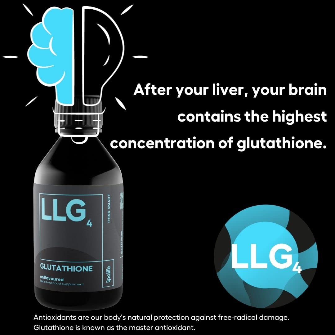 lipolife Liposomal Glutathione Setria. Highly Absorbable. Made in UK. Vegan. 48 Servings. Unflavoured. LLG4.