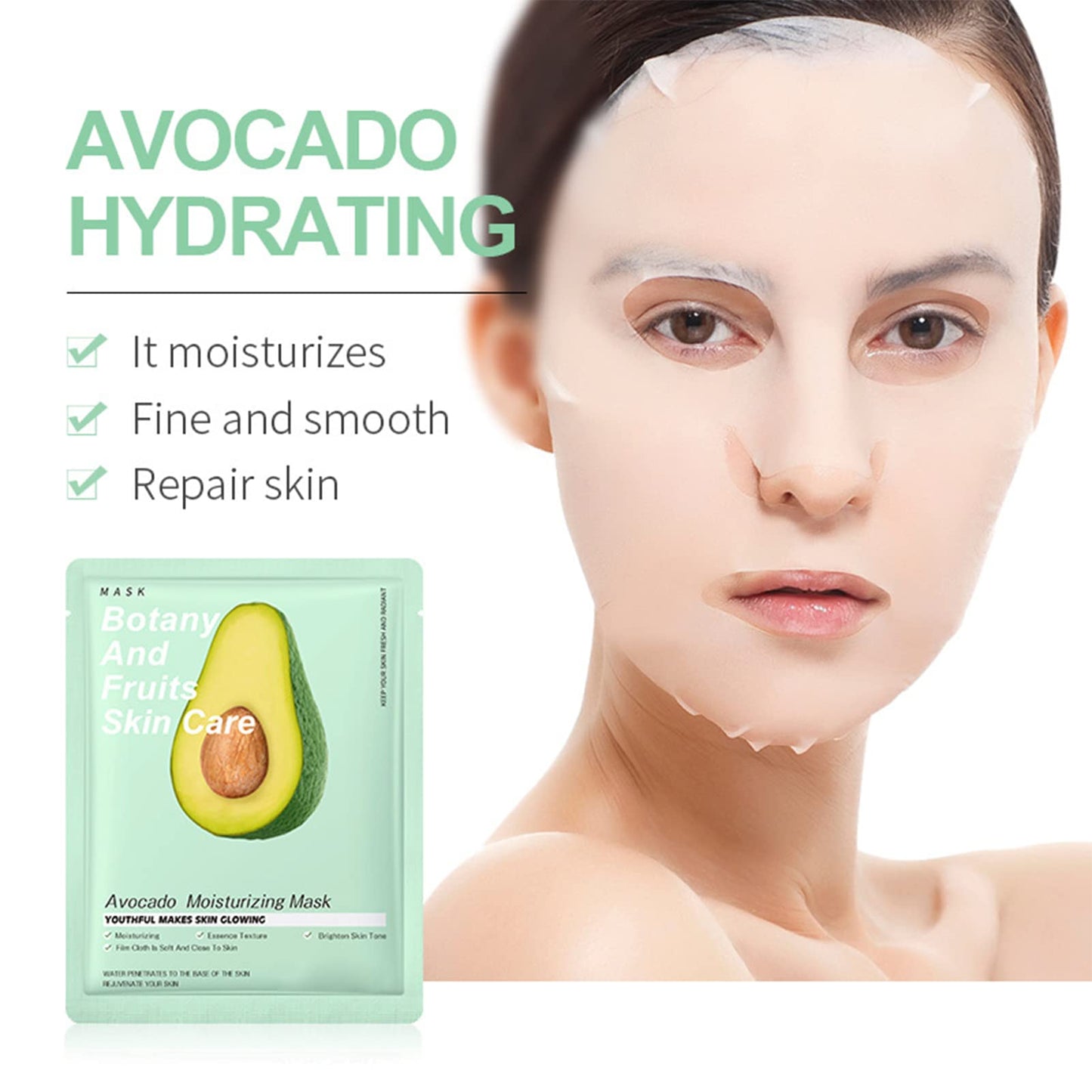 Maggidea 6 Sheets Fruit Extract Face Mask Set - Collagen Face Mask - Face Masks Beauty - Facial Mask Sheet - Skin Repair Mask Improves Skin Face Care Skin Care Sets For Women For All Skin Types