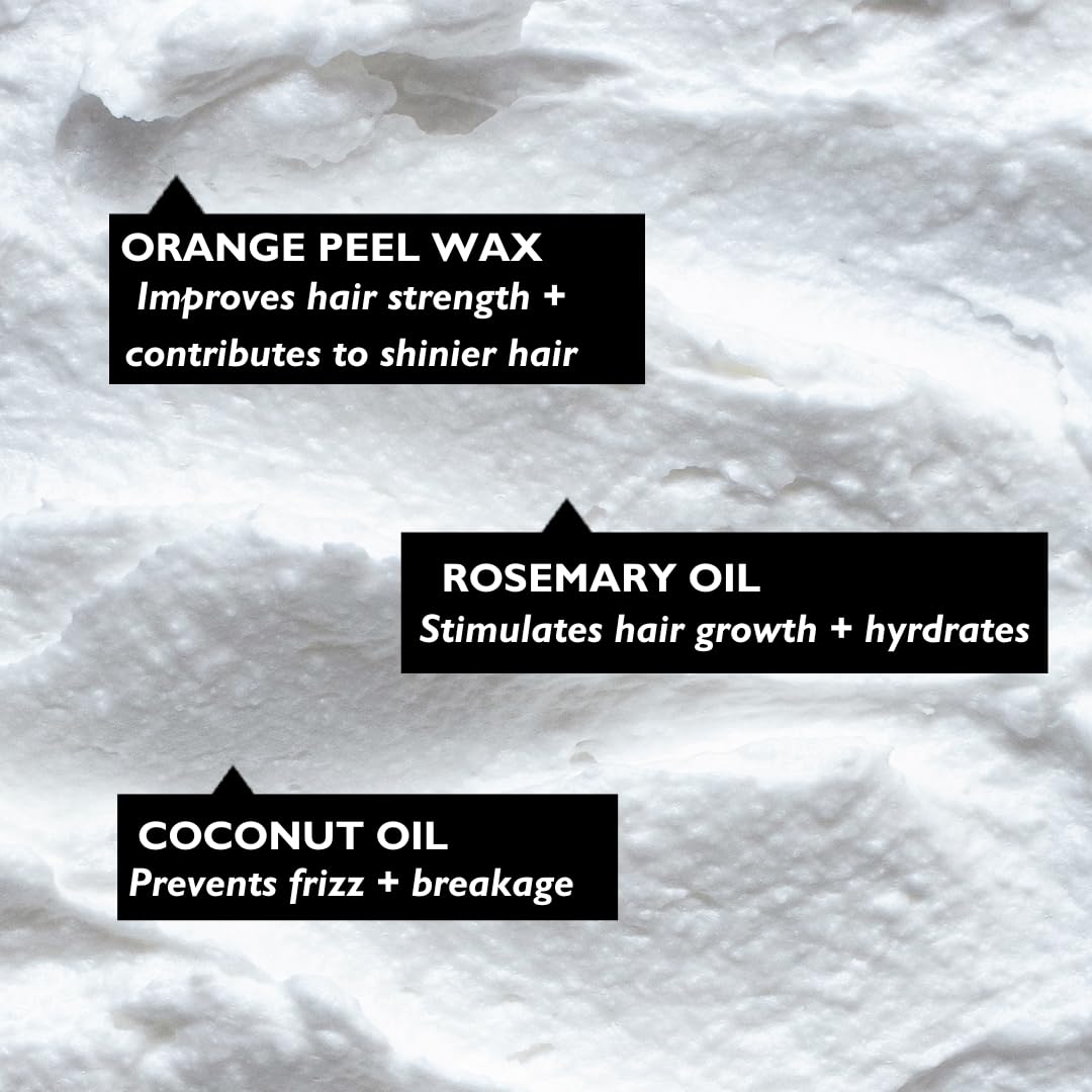 UPCIRCLE UpCircle Conditioner Crème with Rosemary Oil + Vitamin E – Gentle Formulation To Repair + Protect – Bamboo Extract + Orange Peel – Natural, Vegan + Cruelty-Free