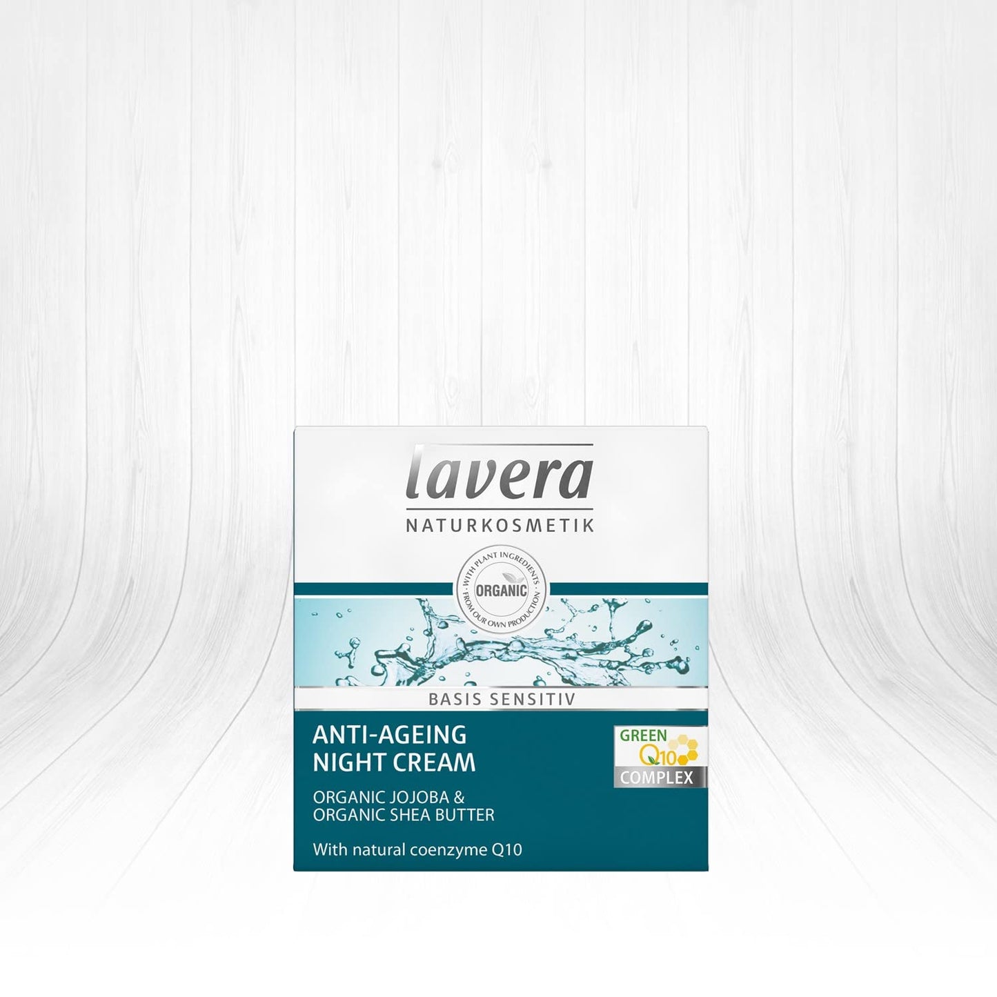 lavera basis sensitiv Anti-Aging Night Cream Q10 - with organic Jojoba-Oil & Shea Butter - Moisture & Care - Cream nourishes & tightens the skin - natural cosmetics - face cream - vegan - organic (1 x 50 ml)