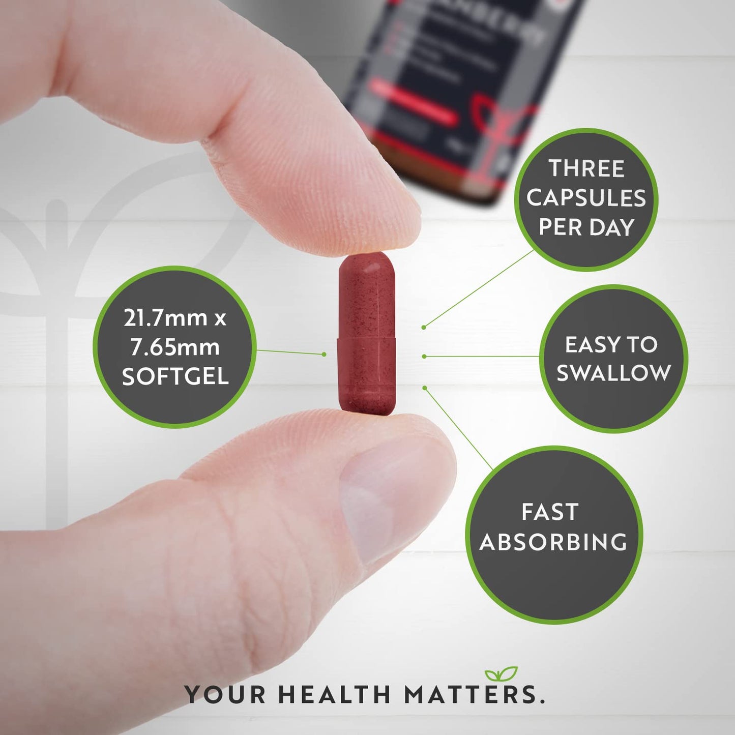 Max Strength Cranberry 37,500mg - 180 Vegan Capsules – Daily Supplement for Women – 50:1 Pure Cranberry Extract Supplement – Made in The UK by Nutravita