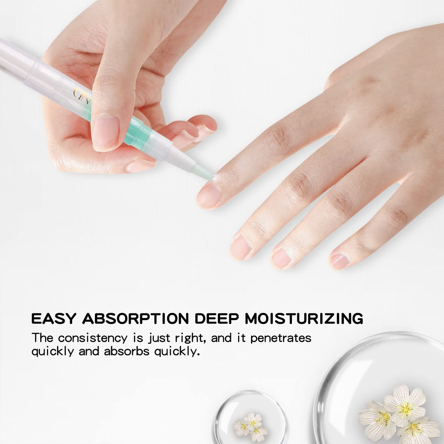 Saviland 6Pcs Cuticle Oil Pen - Cuticle Oil for Nail Care, Fruity Natural Ingredient Nail Oil Pen for Preventing Cracking and Drying of Nails, Manicure Pedicure for Woman