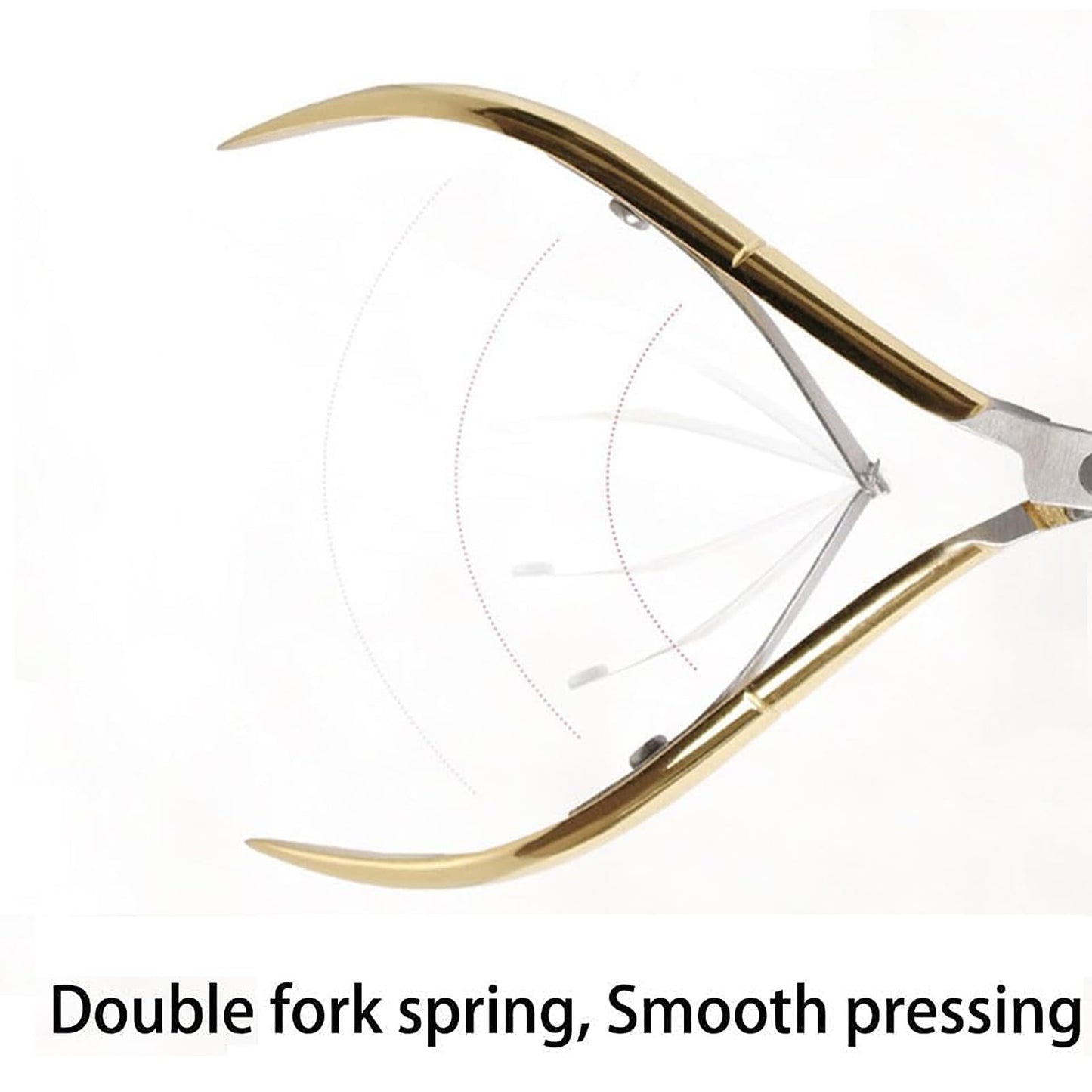 Professional Gold-Plated Carbon Steel cuticles Pliers, cuticles Pliers, Professional cuticles Cutter, Stainless Steel cuticles Scissors, Double Spring, 6mm Jaws for Dead Skin and cuticles Pliers