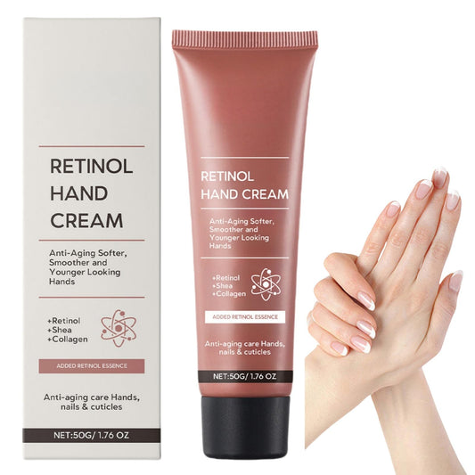 Xunzhi Retinol Hand Cream 50g,Firming Anti-Aging Hand Lotion,Retinol Moisture Hand Cream,Relief Intense Moisture H/and Cream,Retinol Moisturizer for Aging and Dry Cracked Hands,Travel Size H/and Lotion