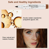 OunTechGlory Natural-Looking Freckle Pen - Waterproof, Long-Lasting, Easy to Use for Effortless Sunkissed Makeup - Light Brown