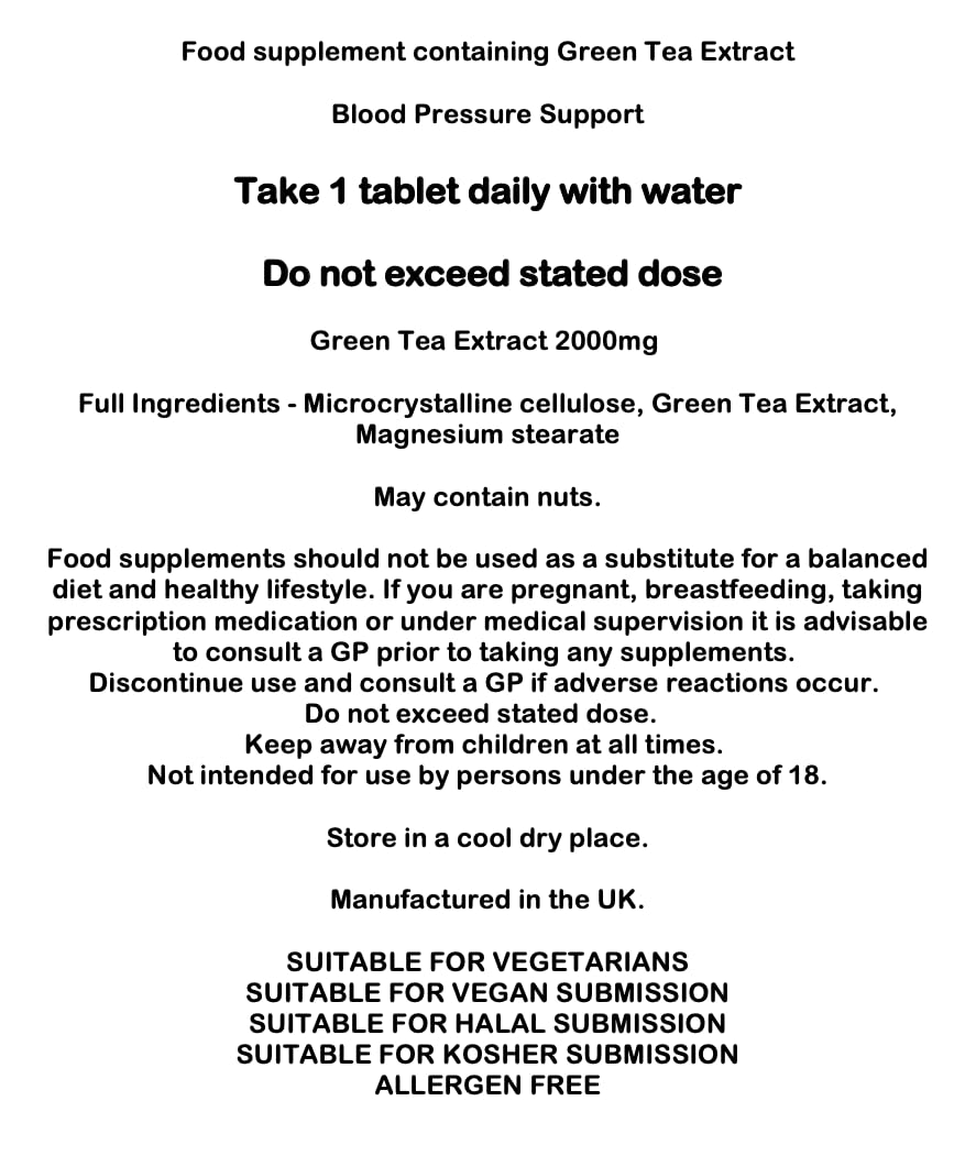 Blood Pressure Support - High Potency Natural Food Supplement Pills - 90 Day Supply