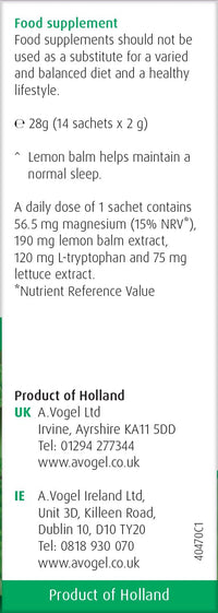 A.Vogel Sleep Well Dissolvable Granules | Sleep Supplement | Pour Directly into Mouth | Natural Orange Flavour | Extracts of Lemon Balm & Lettuce & Magnesium