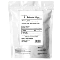 UKHealthHouse L-Glutamine Amino Acids 600mg x 360 Capsules Rapid Release Support Muscle Recovery Supplements High Strength Targeted Release Supplement