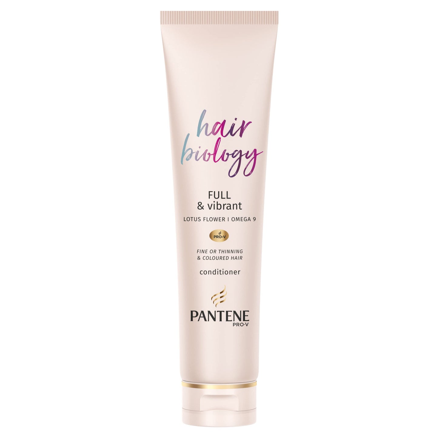 Pantene Hair Biology Full and Vibrant Volumising And Repairing Hair Conditioner For Fine, Thinning, Dull, Coloured Hair With Lotus Flower, Omega 9, 160 ml