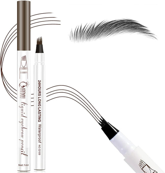 MEITREND Microblading Eyebrow Pencil - 3D Magic Eyebrow Pencil - Natural Makeup Fine Stroke 4-Fork-Tip Eye Brow Pencils - Long-Lasting Waterproof Eyebrow Pencil for Women