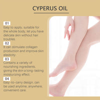 SHEBEEDO Cyperus Rotundus Oil, Cyperus Rotundus Oil for Hair Removal, 100% Pure Cyperus Oil Hair Inhibitor, Decrease Hair Growth-With Dropper, Natural Body Hair Reduction, Moisturizing and Nourishing