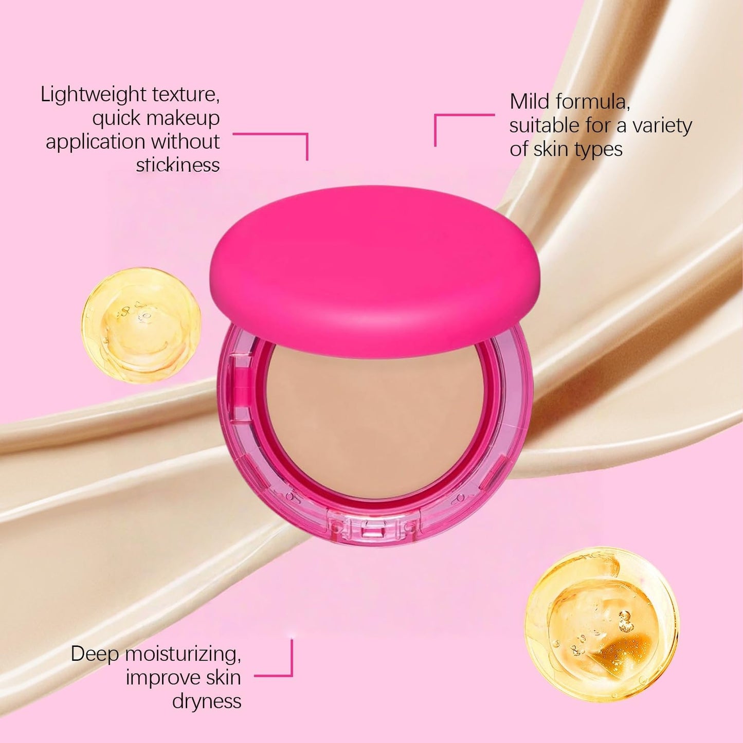 Siyinzu Peptide Balm Foundation,Peptide Bounce Balm Foun/dation,Mature Skin Found/ation,Buildable Coverage Powder Make Up,Cushion Foundati/on,Baked Foundati/on,Foundation Full Coverage for all Skin Types