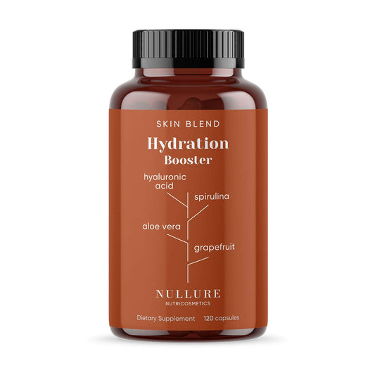 Hyaluronic Acid Nullure I Anti-Aging · Hydration · Skin Tone I Vegan Formula I - Hyaluronic Acid + Spirulina + Chlorella + Vitamin B3 + Black Radish + Grapefruit - 120 Capsules (2 Months)