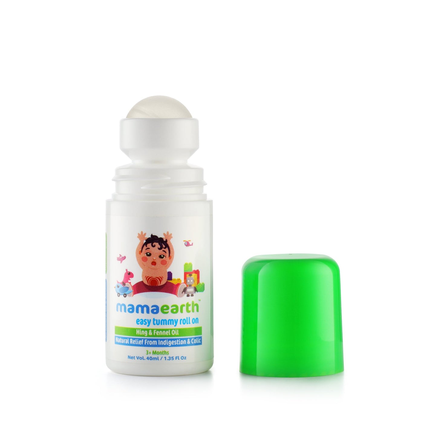 MAMAEARTH Mamaearth Easy Tummy Roll On for Digestion & Colic Relief with Hing & Fennel40Ml