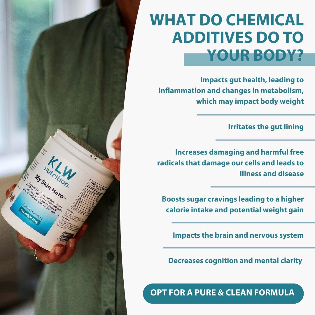 KLW Nutrition Marine Collagen Powder 10,000mg - with Vitamin C, Zinc, Biotin, Hyaluronic Acid - No fillers, sweeteners or additives - Healthy Skin & Joints - Formulated by an Award-Winning Nutritionist