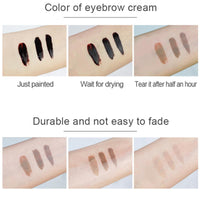 HAORQEE Eyebrow Tint Tattoo Brow Peel off, Brow Tint Dark Brown Eyebrow Gel Semi-Permanent Colour Eyebrow Tattoo Brow Dye, Waterproof Long-Lasting Natural Eye Brow Makeup for Women (Dark Brown)