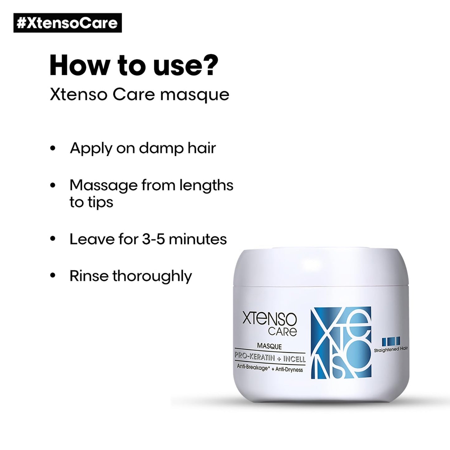 L'Oreal L'oreal Professionnel X-tenso Care Straight Masque - 200ml