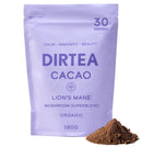 DIRTEA Cacao with Lion's Mane, Reishi & Tremella | 100% Organic Cacao with MCT & Moringa | 2,500mg Mushrooms per Serving | Vegan & Non GMO | 180g - 30 Servings